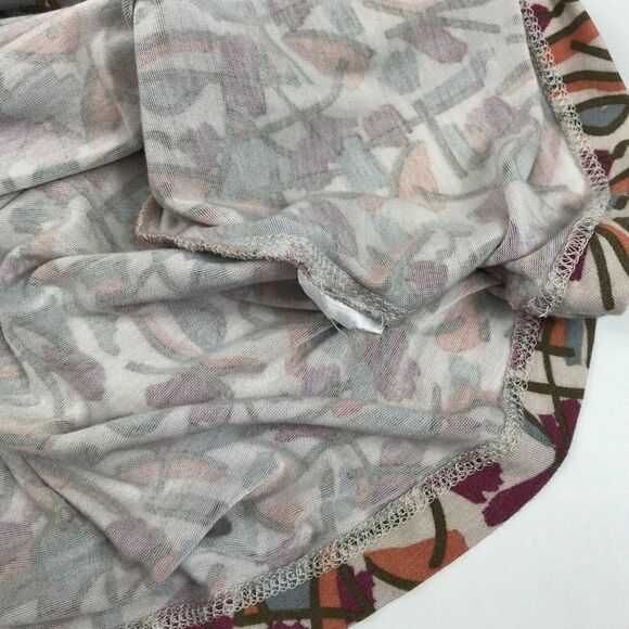 LOGO Lori Goldstein Tunic Colorful Print Asymmetric Top Stretch 3/4 Sleeve XS - Picture 10 of 12